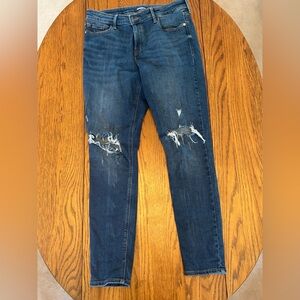 Old Navy Ripped Dark Blue Skinny Jeans